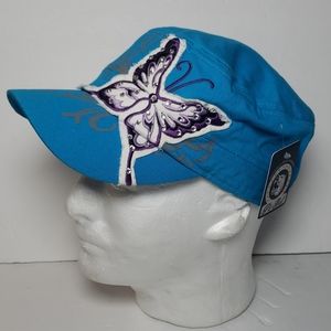 Pit Bull Women's Butterfly Blue Velcro Back Cap